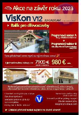 Program Viskon V12 balík pro dřevostavby v akci