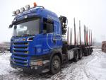 Trætransporter Scania R420 LA6x4,návěs Svan |  Transport- og styregrej | Tømrer maskineri | JANEČEK CZ 